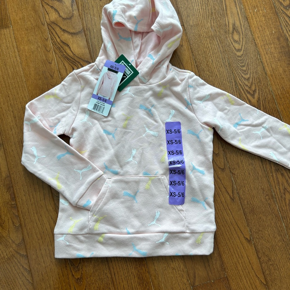 PUMA pink girl 5/6 NWT hoodie